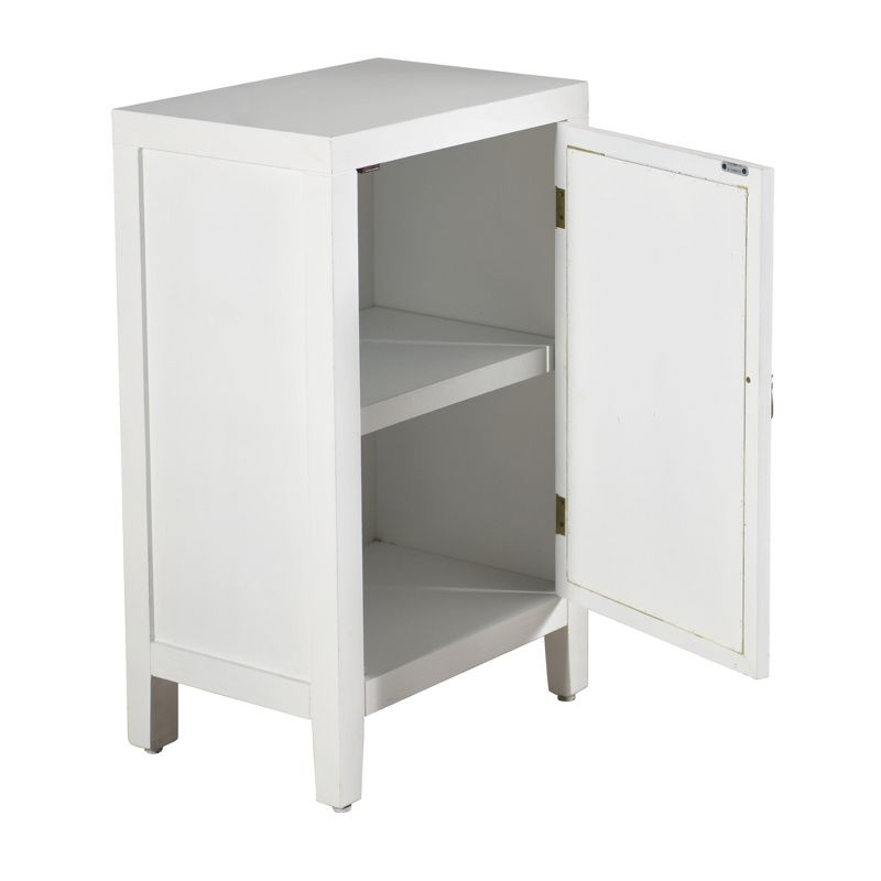 Roxie Rose Nightstand White - StyleCraft: Chic Storage, Mid-Century Modern Design, No Assembly Required
