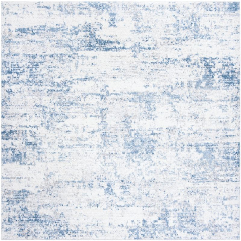 Amelia ALA700 Power Loomed Area Rug - Ivory/Blue - 6'7"x6'7" - Safavieh.