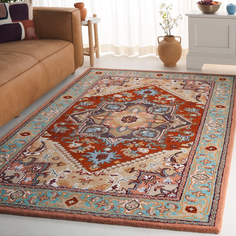 Heritage HG625 Handmade Area Rug - 5'x8' - Red/Pink - Safavieh