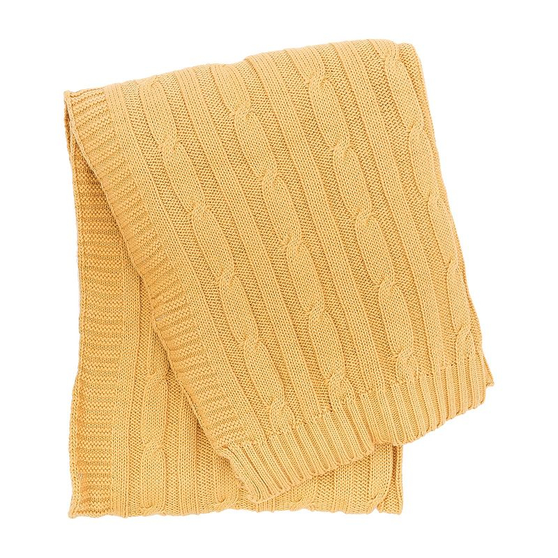 C&F Home Camel Cable Knit Woven 50" x 60" Throw Blanket