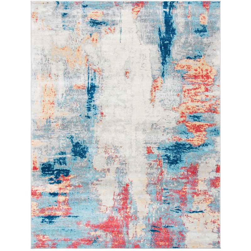 Jasper JSP101 Power Loomed Area Rug - Grey/Red - 8'x10' - Safavieh