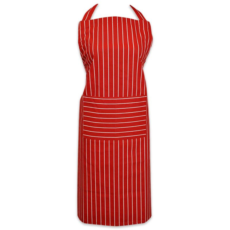 Design Imports  Stripe Chef Apron Tango Red