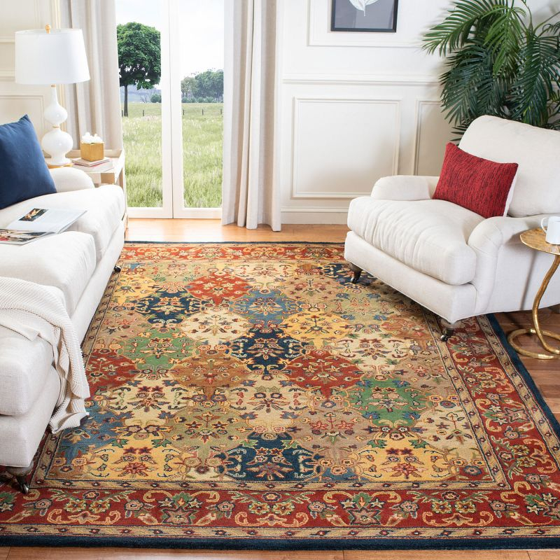 Heritage HG911 Hand Tufted Area Rug - Multi/Burgundy - 8'3"x11' - Safavieh.