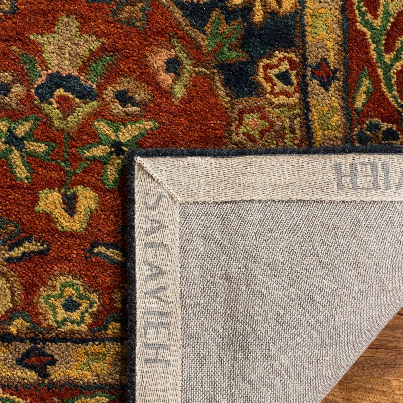 Heritage HG911 Hand Tufted Area Rug - Beige/Burgundy - 6'x6' - Safavieh.