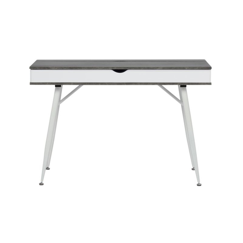 Alcove Writing Desk Dark Gray Wash - Calico Designs: Metal Frame, MDF Surface, Modern Style, Home Office Furniture
