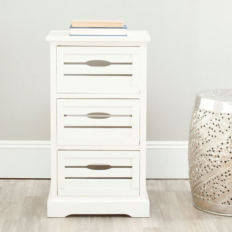Samara 3 Drawer Cabinet - AMH5713 - Distressed Cream - Safavieh Couture