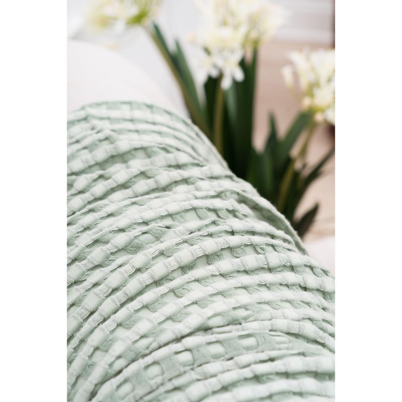 C&F Home Sage Bamboo Cotton Waffle Cooling Throw Blanket