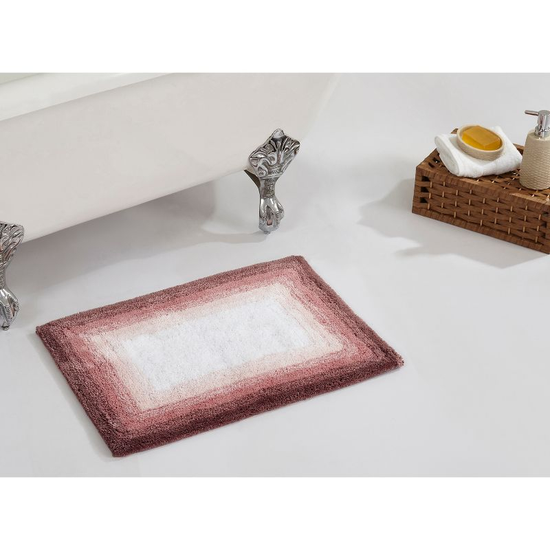 17"x24" Torrent Collection 100% Cotton Bath Rug Rose - Better Trends: Machine Washable, Tufted, Spray Latex Backing