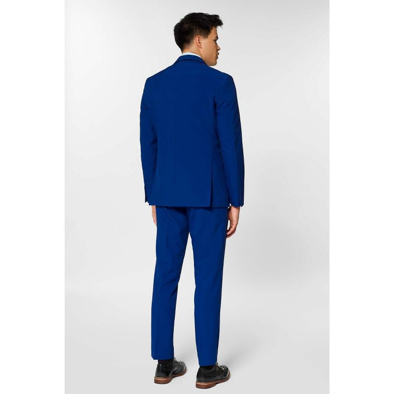 OppoSuits Solid Color Party Suits - Colorful Outfits for Prom, Weddings, Bachelor Parties - Navy Blue  - Size 44