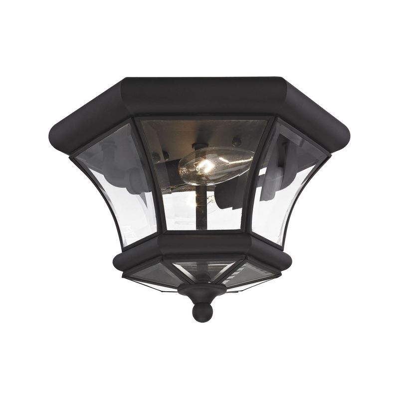 Livex Lighting Monterey/Georgetown 2 - Light Flush Mount in  Black