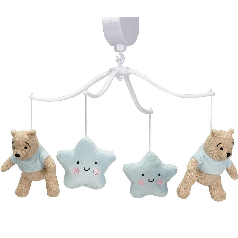 Bedtime Originals Starlight Pooh Musical Baby Crib Mobile - Blue, Animals