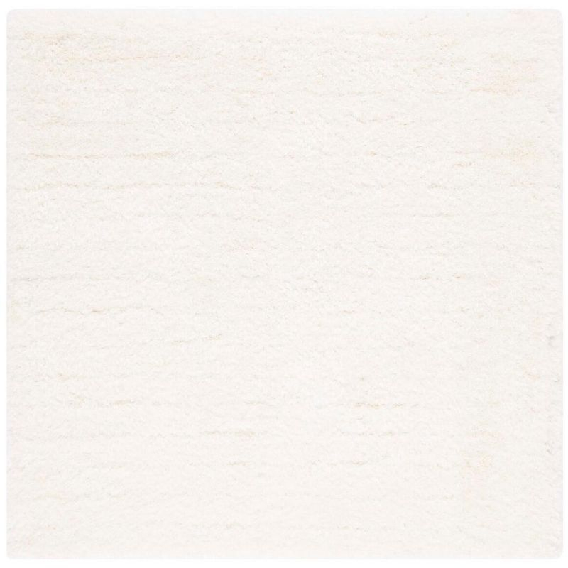 Luxe Shag SGX160 Hand Tufted Indoor Area Rug - Ivory - 6'x6' - Safavieh