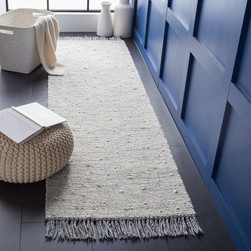 Vermont VRM701 Hand Loomed Runner Rug - Ivory/Grey - 2'3"x8' - Safavieh.