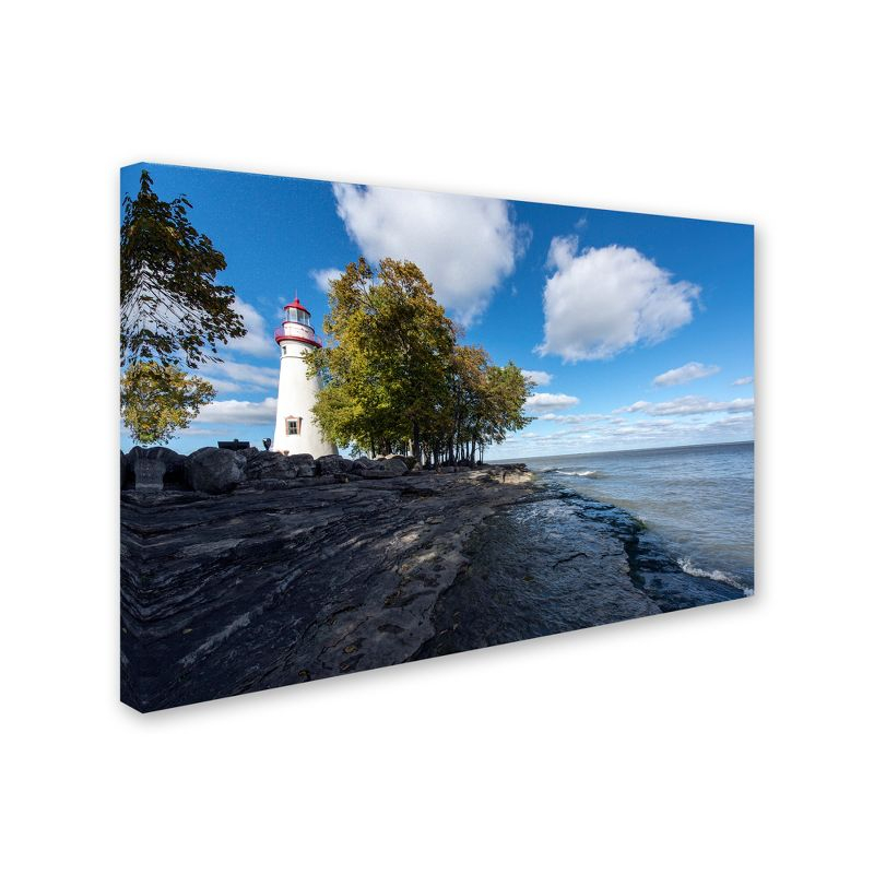 Trademark Fine Art - Kurt Shaffer 'Marblehead Lighthouse Ohio' Canvas Art - 22x32