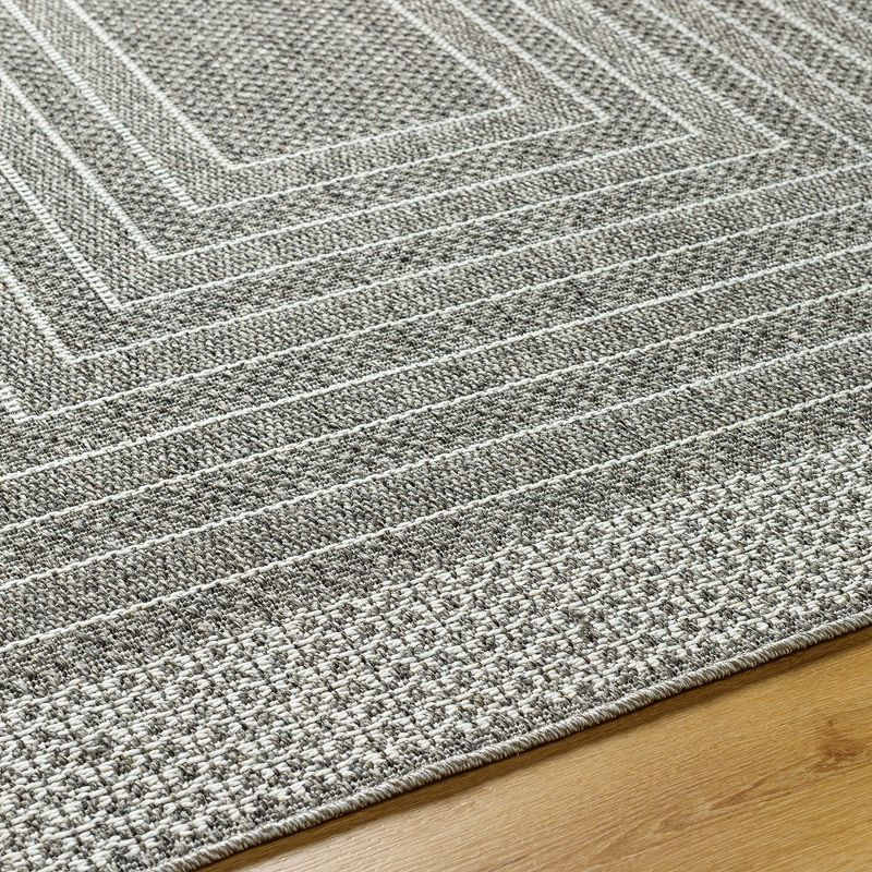 Mark & Day Chaundra 6'6"x9' Rectangle Woven Indoor and Outdoor Area Rugs Medium Gray