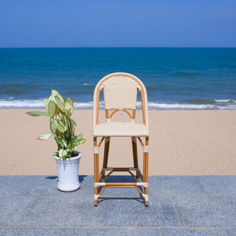 California Counter Stool - Indoor/Outdoor - PAT7532 - Natural - Safavieh