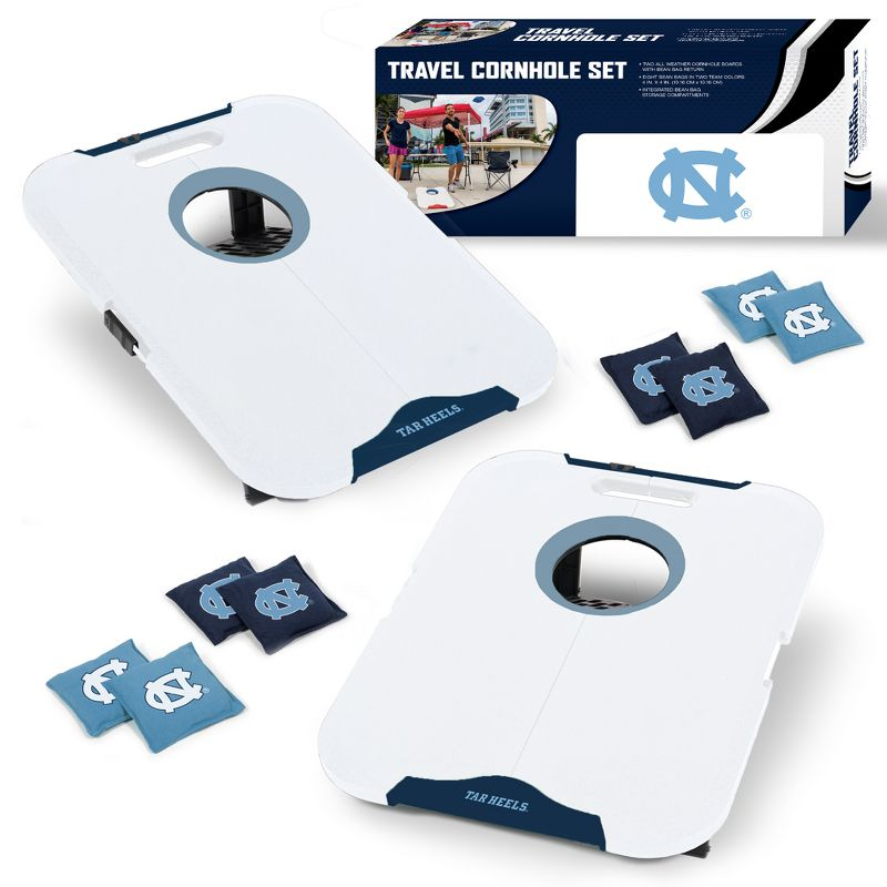 NCAA North Carolina Tar Heels All-Weather Travel Cornhole Set