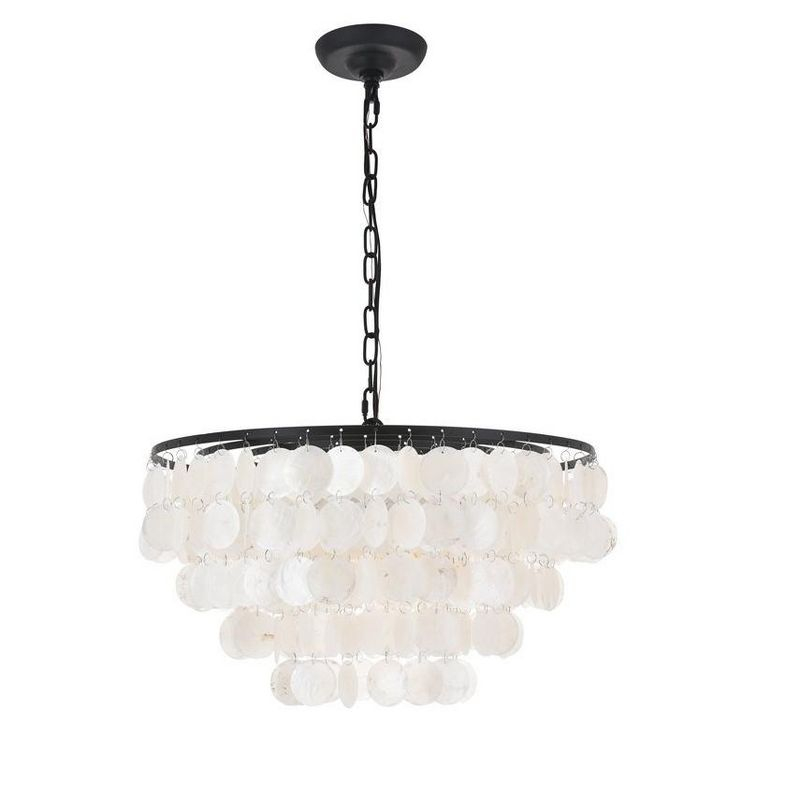 Elegant Lighting Selene 4 light Black Pendant