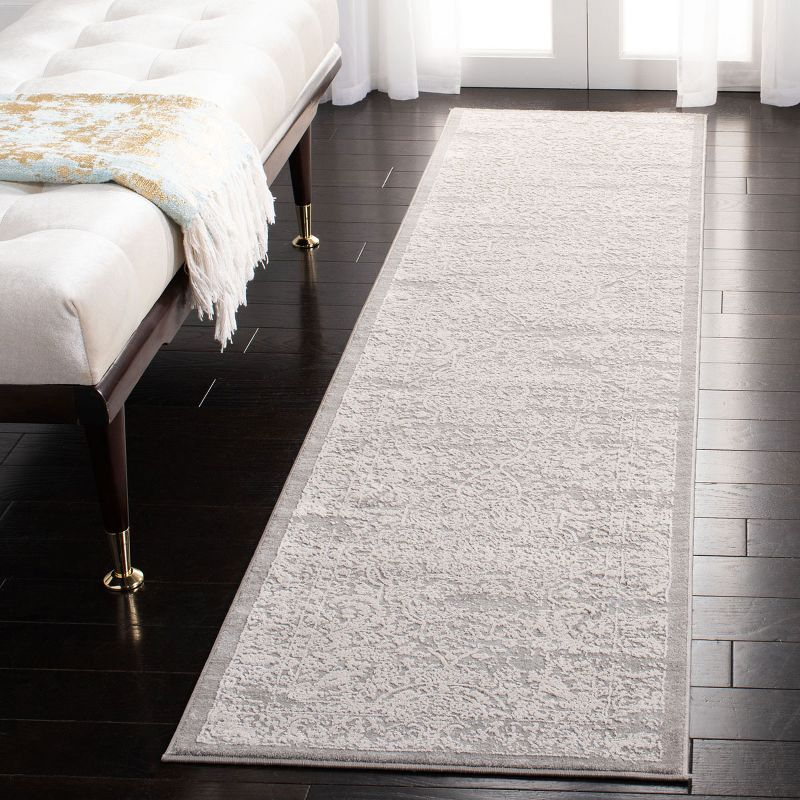 Princeton PRN711 Power Loomed Indoor Runner Rug - 2'x8' - Grey/Beige - Safavieh