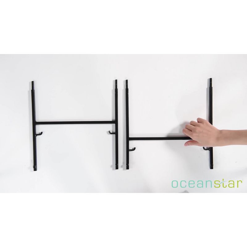 Oceanstar 3-Tier Metal Wire Storage Basket Stand with Removable Baskets – Black