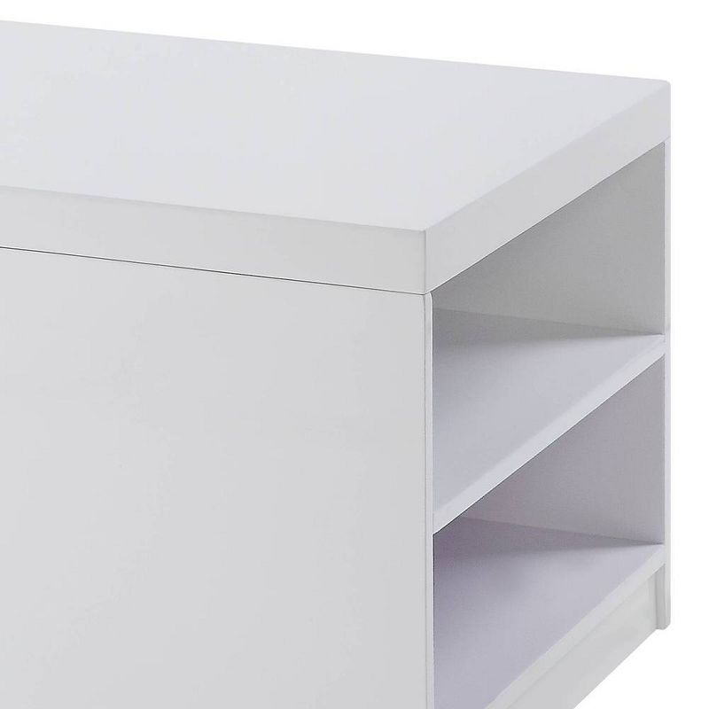 Acme Furniture Harta Coffee Table White High Gloss/Chrome