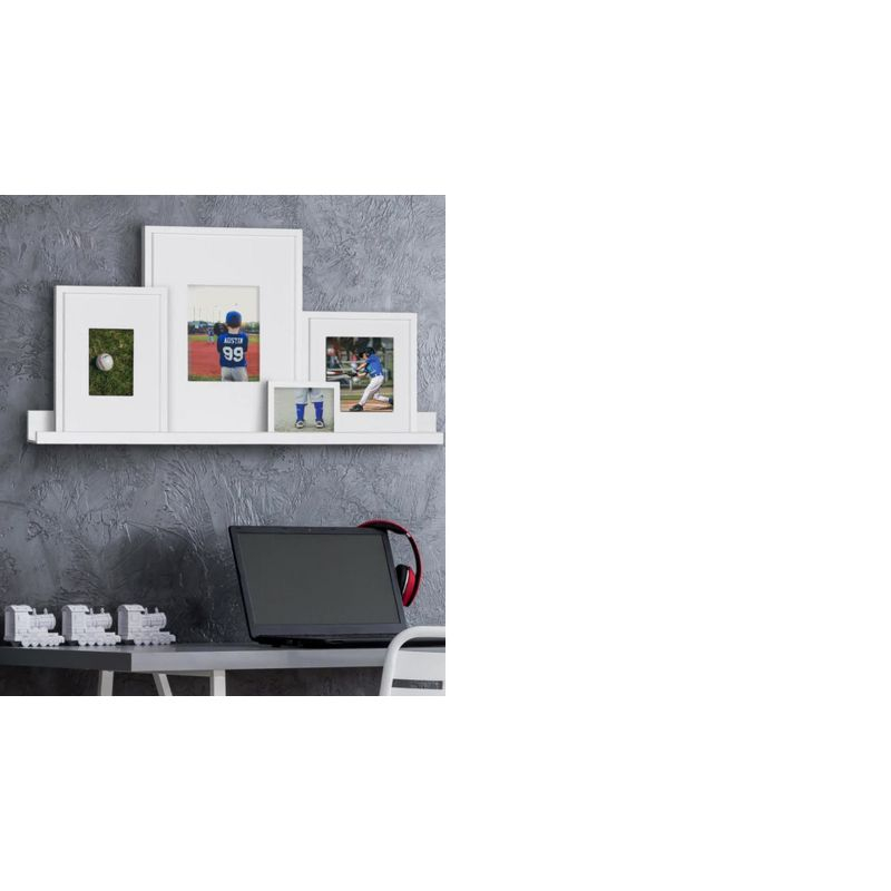 5pc Gallery Frame/Shelf Box Set Black - Kate & Laurel All Things Decor: Wall Ledge, Wood, Modern Decor Style