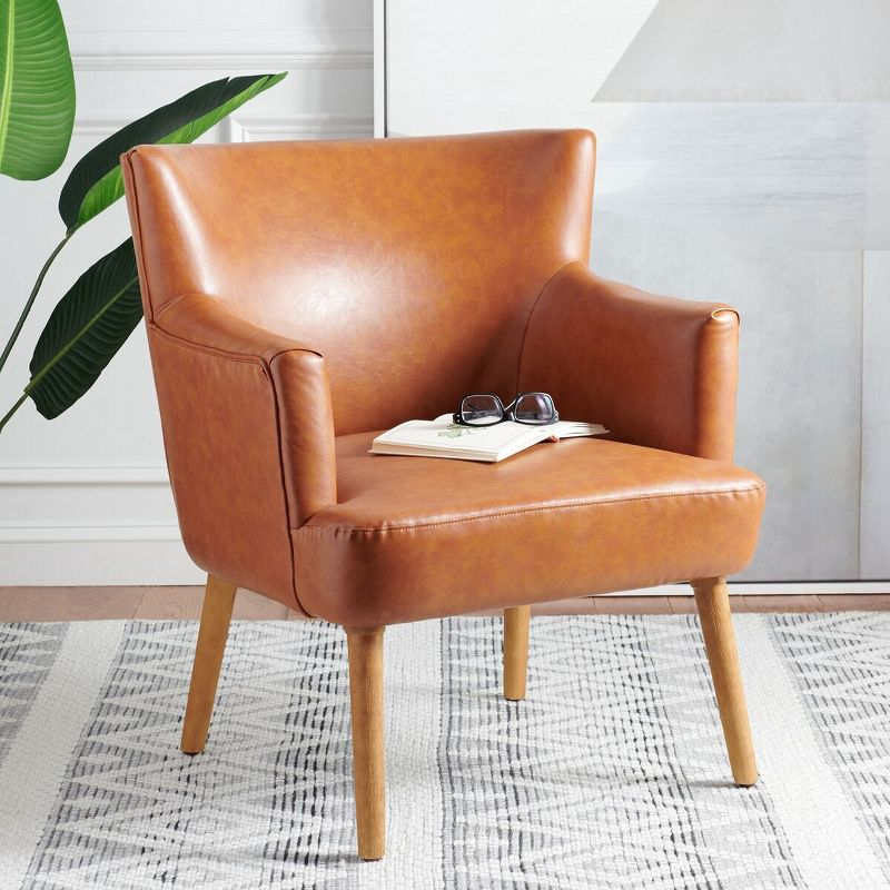 Delfino Accent Chair - Cognac - Safavieh