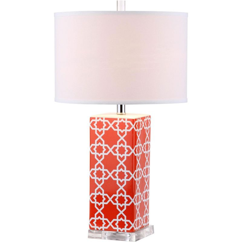 Quatrefoil Table Lamp (Set of 2) - Orange - Safavieh.