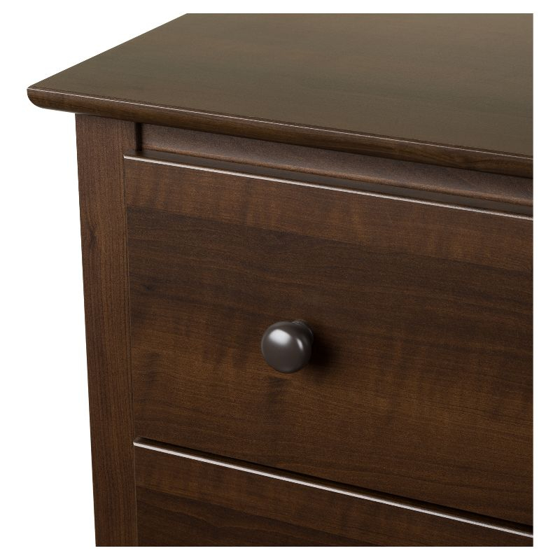 Prepac Fremont Nightstand - Espresso: Wood Composite, 3 Storage Drawers, Bedroom Furniture