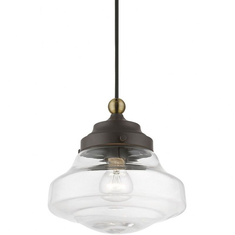 Livex Lighting Avondale 1 - Light Pendant in  Bronze/Antique Brass