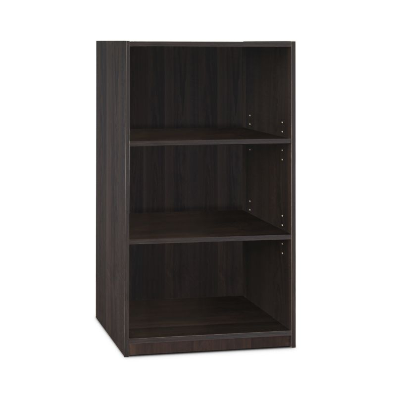 Furinno Easy Assembly 3 Cube Decorative Bookshelf Storage Display Cabinet 3-Tier Multi-functional Open Shelf,Espresso