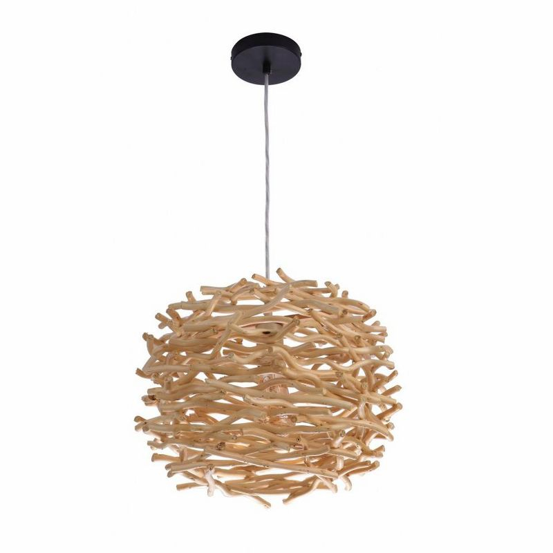 Craftmade 1 - Light Natural/Black Geometric Pendant