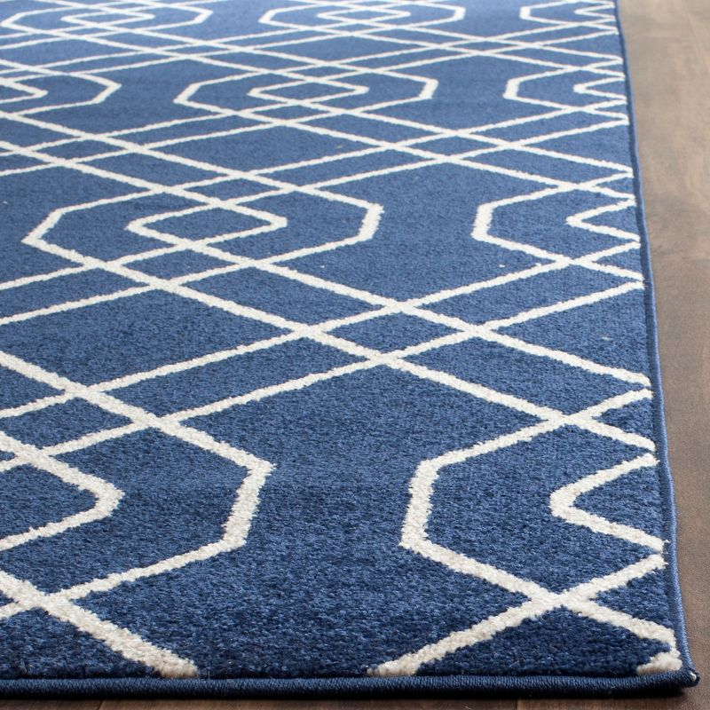 Amherst AMT407 Power Loomed Area Rug - Navy/Beige - 8'x10' - Safavieh.