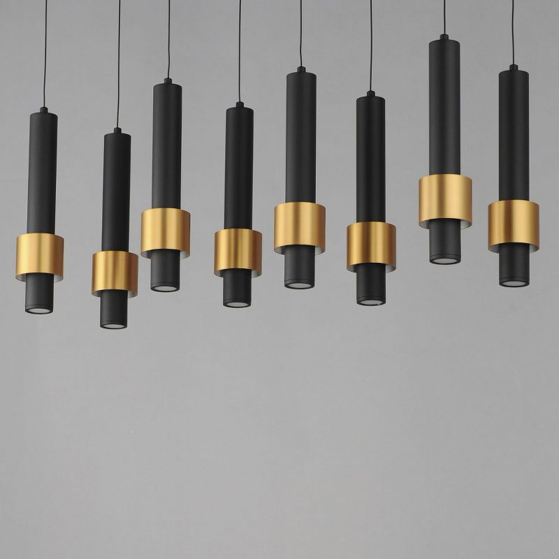 ET2 Lighting Reveal 8 - Light Island Pendant Light in  Black/Gold