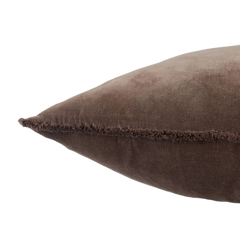 26"x26" Oversized Dapperly Square Throw Pillow Dark Taupe - Jaipur Living: Cotton Knit, Removable Cover, Indoor Use