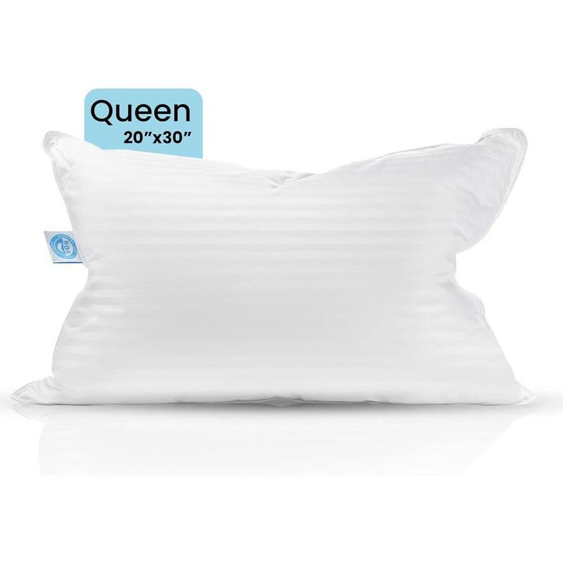 East Coast Bedding Balanced Dream 50/50 Goose Feather Down Pillow Queen Size Pack of 1