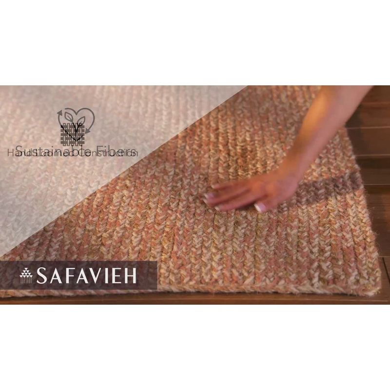 Natural Fiber NFB950 Hand Loomed Area Rug - Pink/Natural - 3'x5' - Safavieh.
