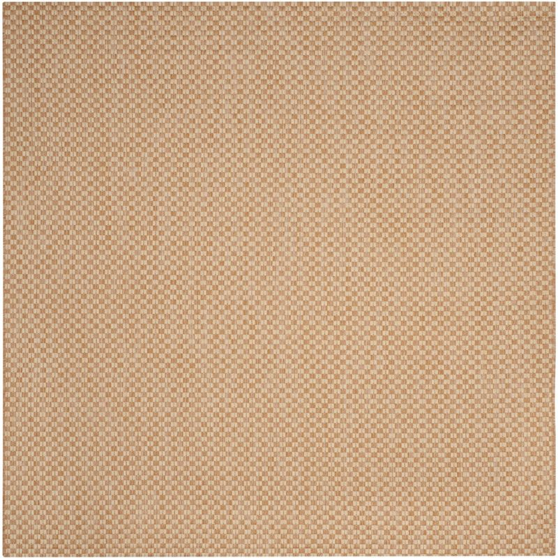 Courtyard CY8653 Power Loomed Indoor and Outdoor Area Rug - Natural/Cream - 6'7"x6'7" - Safavieh