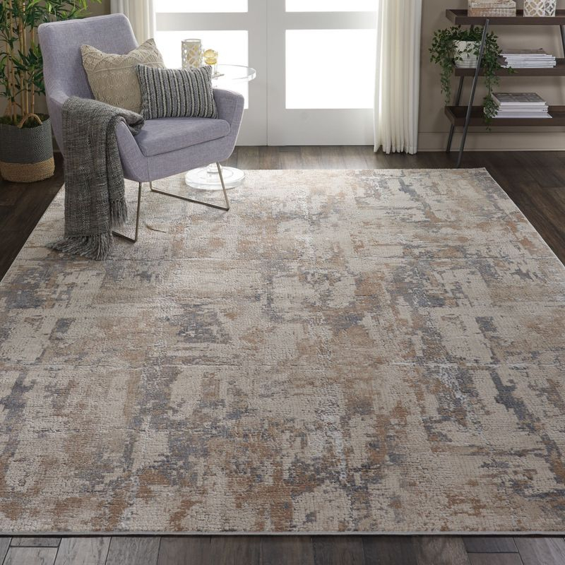 Nourison Rustic Textures Contemporary Indoor Area Rug Beige/Grey 7'10" x 10'6"