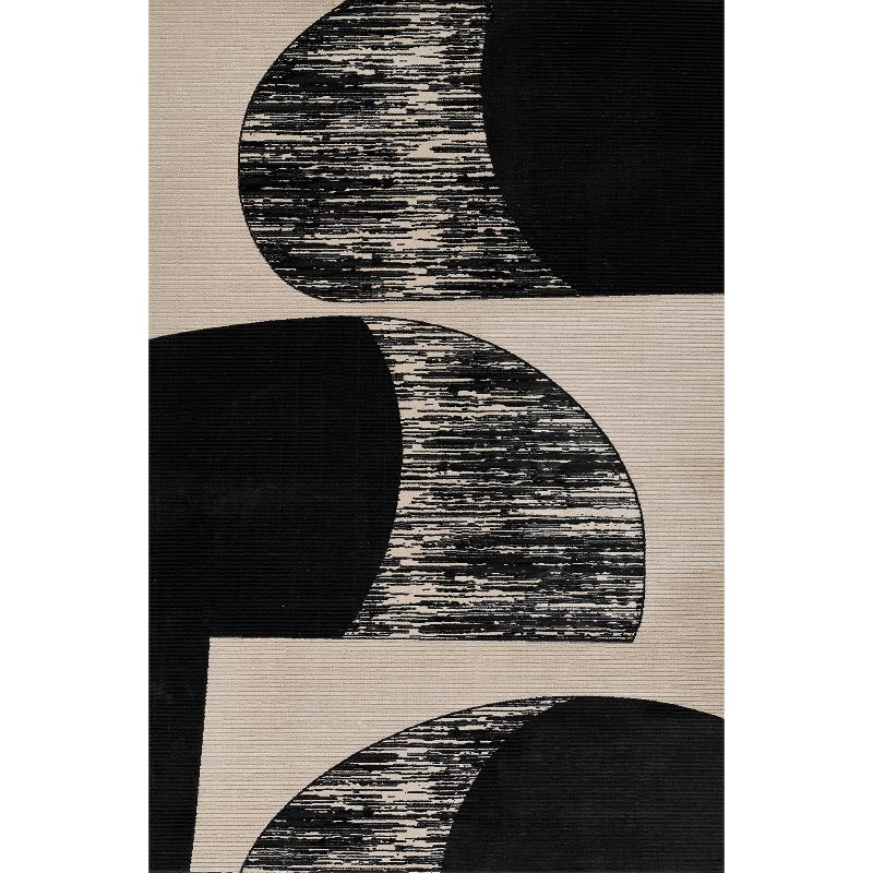 Momeni 2'x3' Xander Callie Machine Loomed Accent Rug Ivory: Geometric Pattern, Low Pile, Indoor Use, Polyester & Polypropylene
