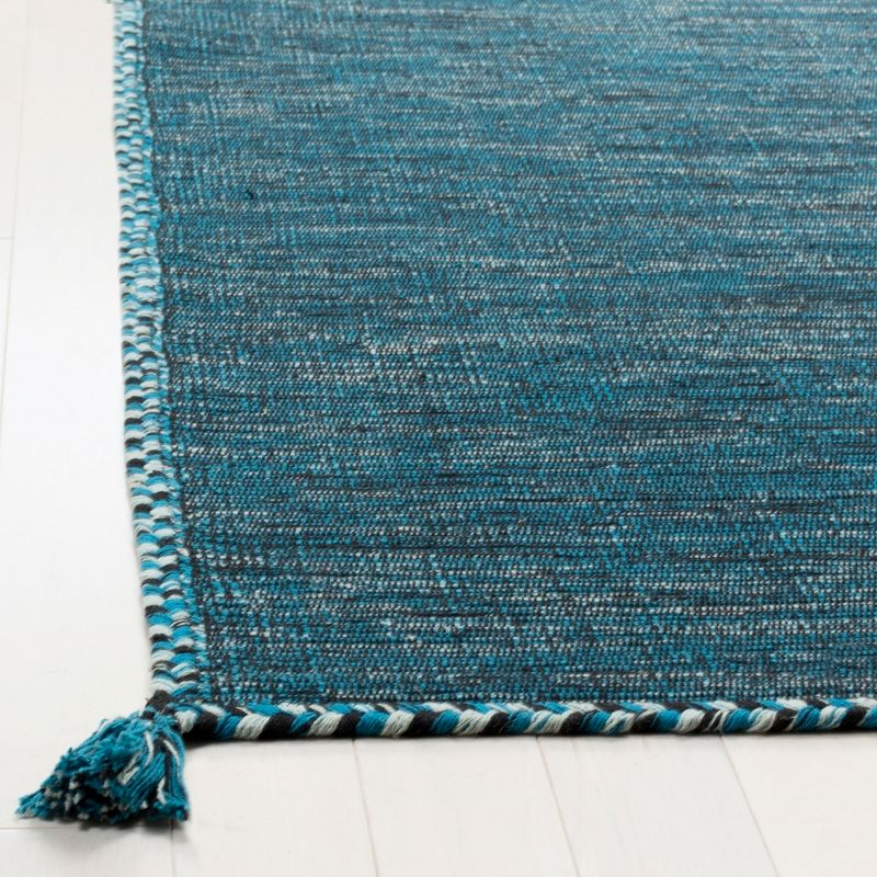 Montauk MTK150 Hand Woven Indoor Area Rug - Blue/Black - 5'x5' - Safavieh
