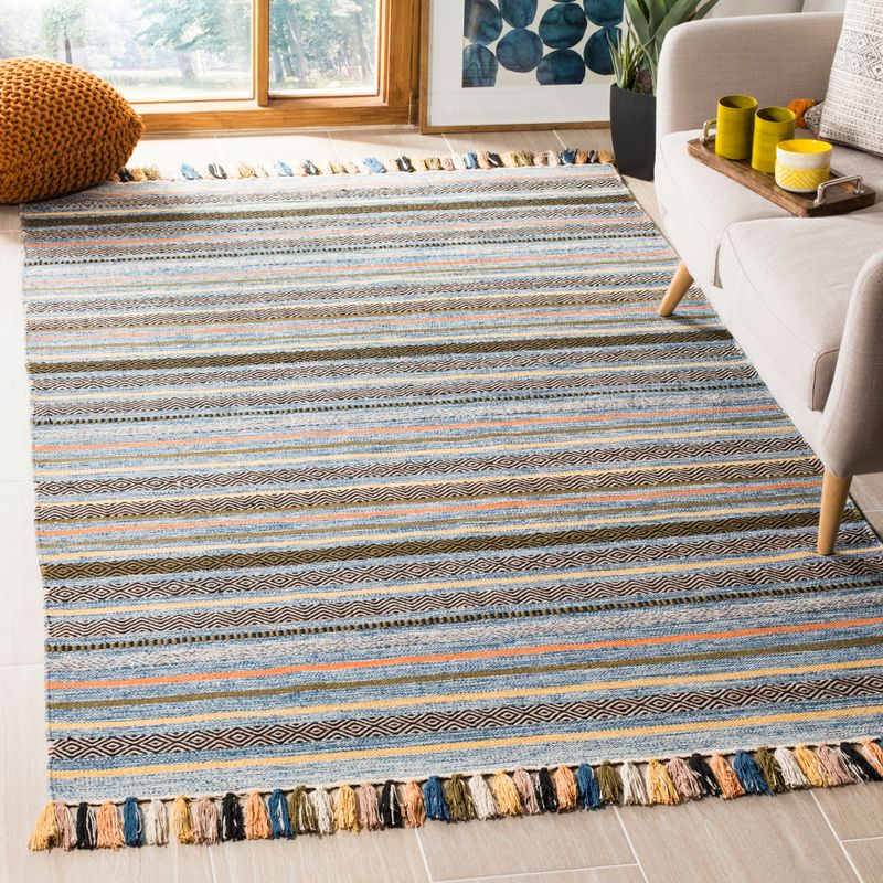 Montauk MTK901 Hand Woven Area Rug - Blue/Multi - 5'x8' - Safavieh.