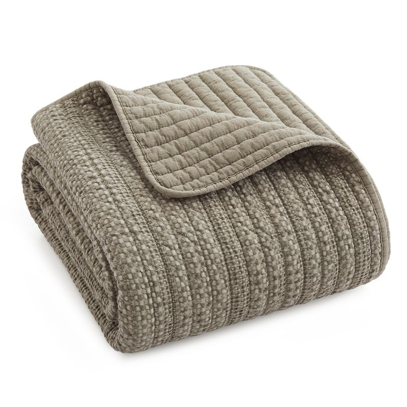 Loden Taupe Quilted Throw - Levtex Home