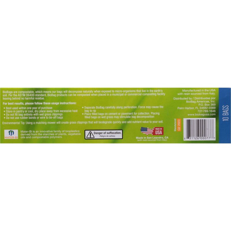 BioBag Compostable Lawn & Leaf Trash Bags - 33gal/10ct