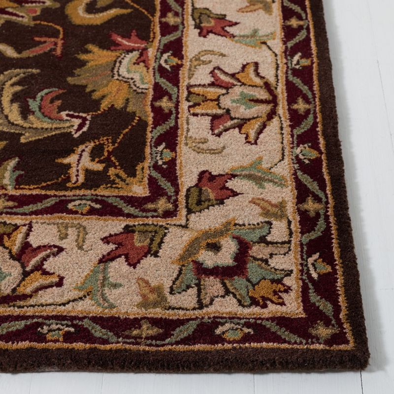 Heritage HG818 Hand Tufted Area Rug - Brown/Beige - 6'x6' - Safavieh.