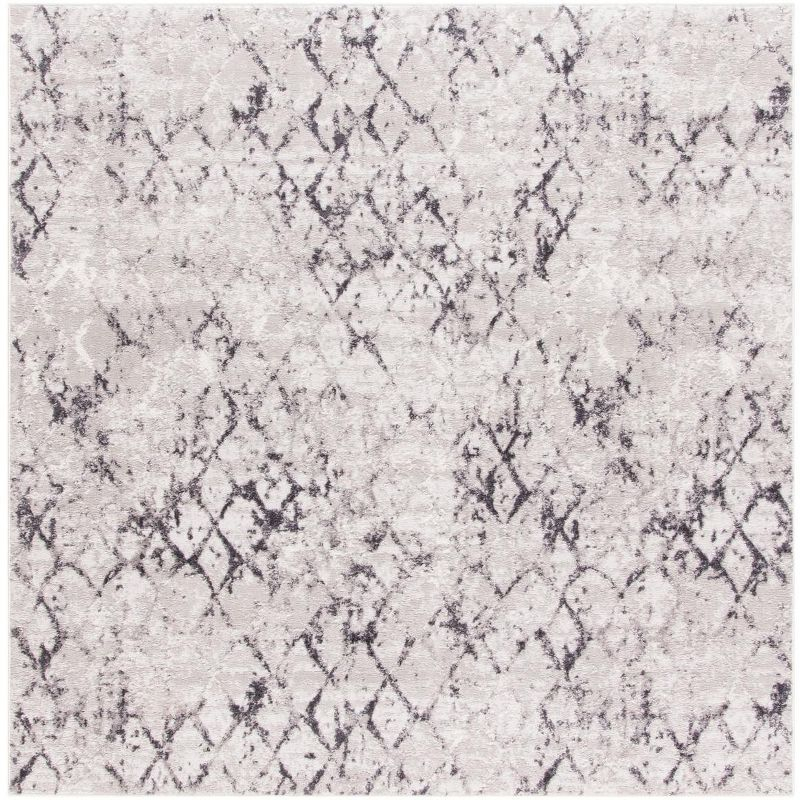 Amelia ALA783 Power Loomed Area Rug  - Grey/Light Grey - 3'x3' - Safavieh.