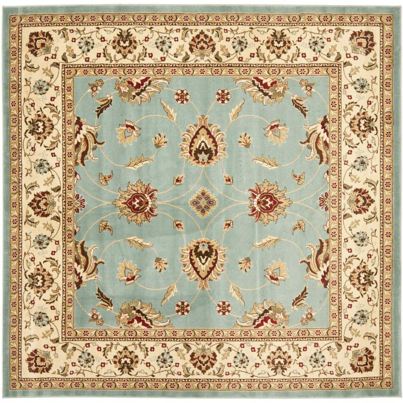 Lyndhurst LNH553 Power Loomed Area Rug - Blue/Ivory - 6'7"x6'7" - Safavieh