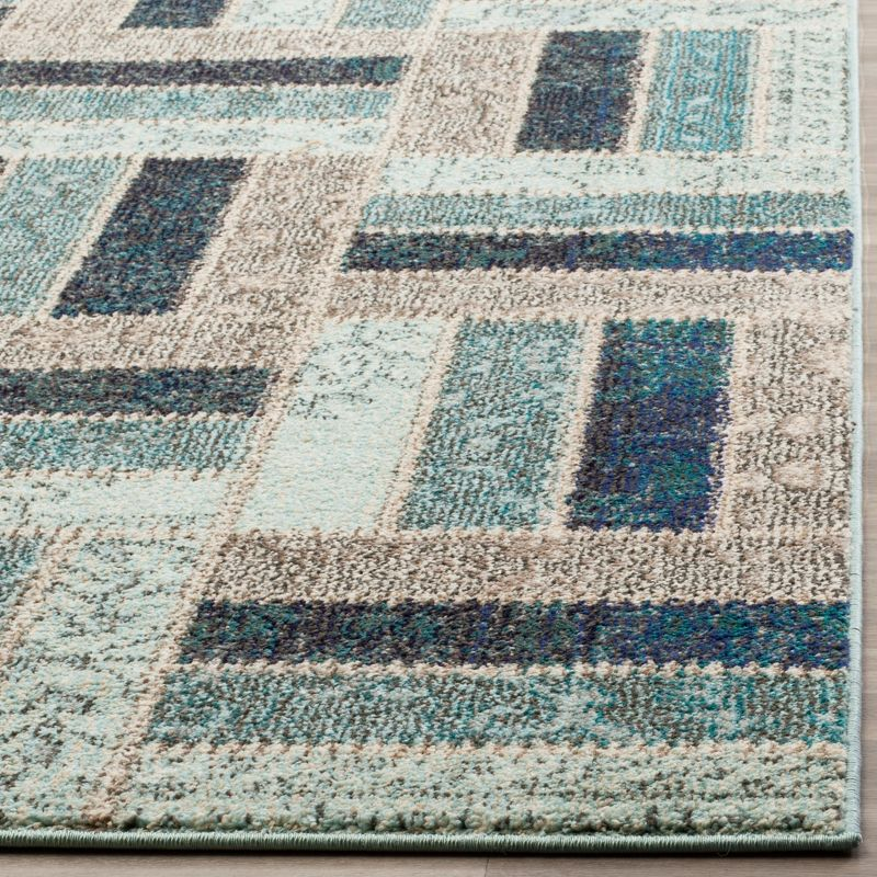 Monaco MNC214 Power Loomed Indoor Area Rug - Grey/Blue - 5'1"x7'7" - Safavieh