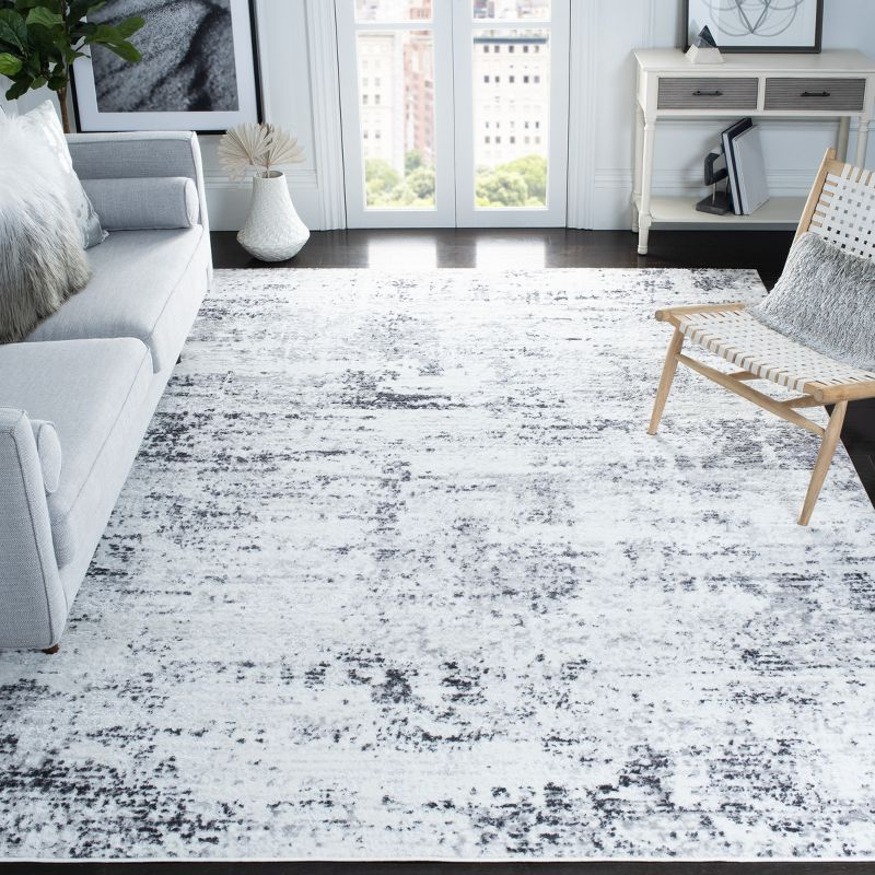 Amelia ALA700 Power Loomed Area Rug - Ivory/Grey - 6'7"x6'7" - Safavieh.