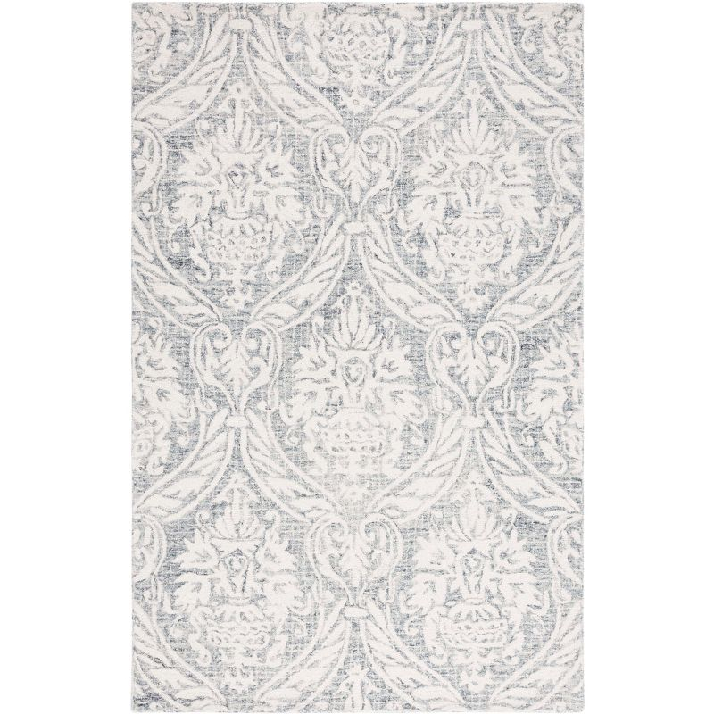 Abstract ABT204 Handmade Indoor Area Rug - Ivory/Grey - 6'x9' - Safavieh